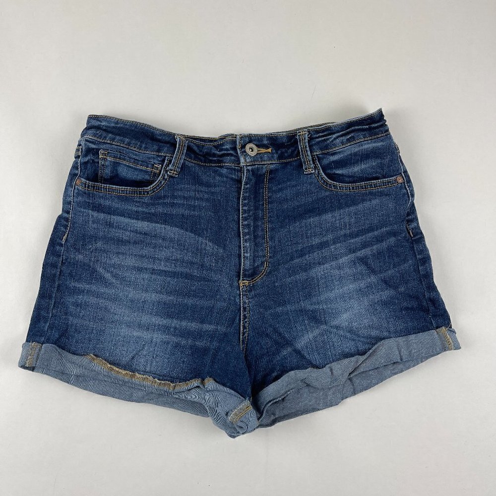 Arizona Jean Shorts Womens Juniors Size 15 Blue Rolled Hem